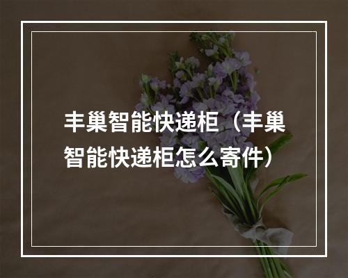 丰巢智能快递柜（丰巢智能快递柜怎么寄件）