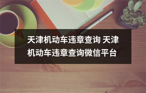 天津机动车违章查询 天津机动车违章查询微信平台