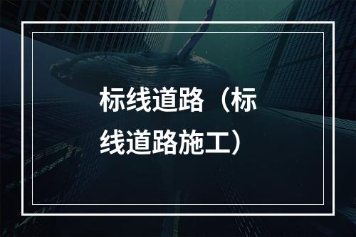 标线道路（标线道路施工）