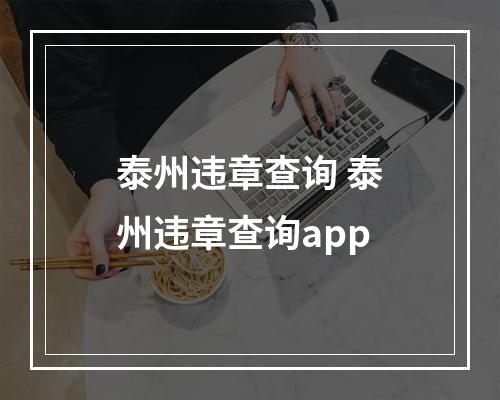 泰州违章查询 泰州违章查询app