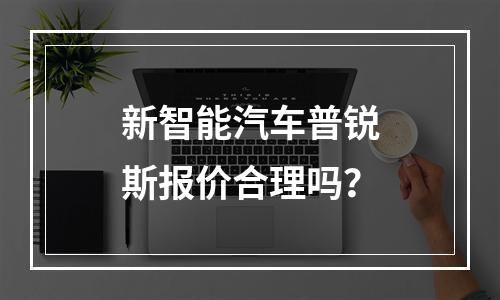 新智能汽车普锐斯报价合理吗？