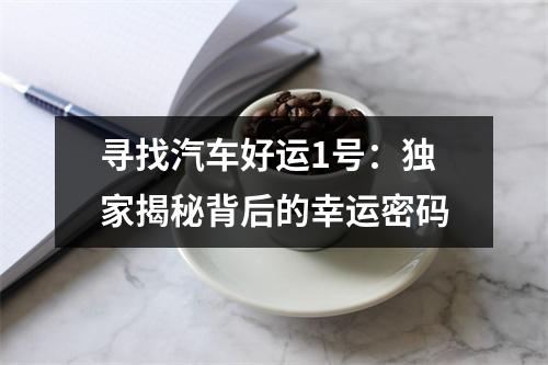 寻找汽车好运1号：独家揭秘背后的幸运密码