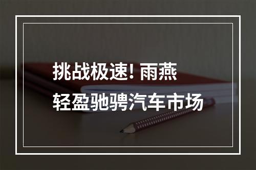 挑战极速! 雨燕轻盈驰骋汽车市场