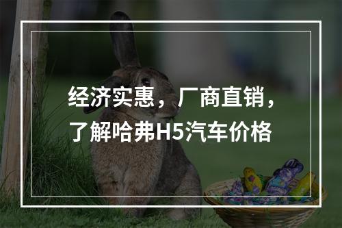 经济实惠，厂商直销，了解哈弗H5汽车价格