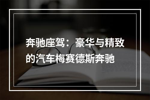 奔驰座驾：豪华与精致的汽车梅赛德斯奔驰