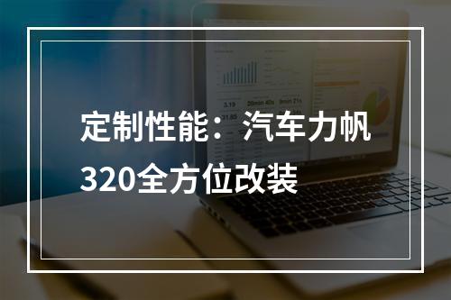 定制性能：汽车力帆320全方位改装