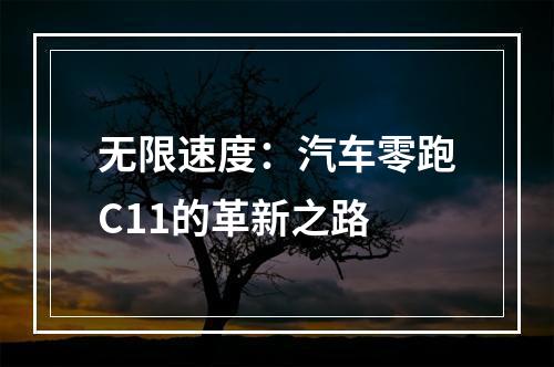 无限速度：汽车零跑C11的革新之路