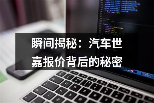 瞬间揭秘：汽车世嘉报价背后的秘密