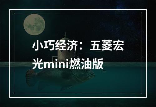 小巧经济：五菱宏光mini燃油版