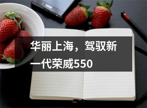 华丽上海，驾驭新一代荣威550