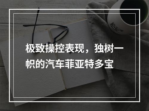 极致操控表现，独树一帜的汽车菲亚特多宝