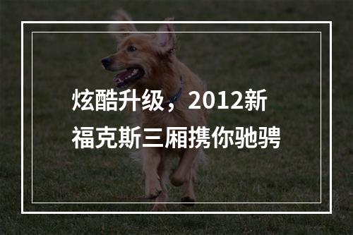 炫酷升级，2012新福克斯三厢携你驰骋