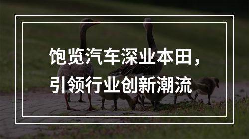 饱览汽车深业本田，引领行业创新潮流