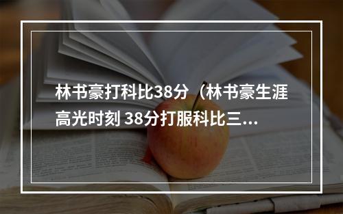 林书豪打科比38分（林书豪生涯高光时刻 38分打服科比三分绝杀猛龙）