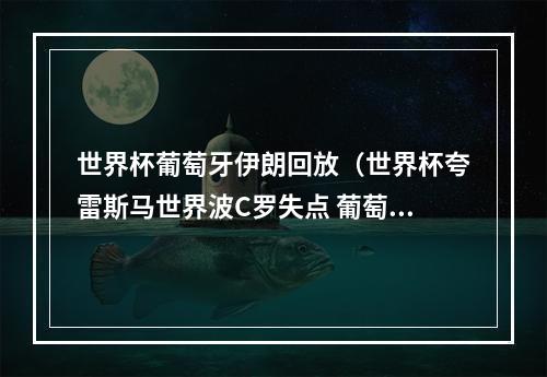 世界杯葡萄牙伊朗回放（世界杯夸雷斯马世界波C罗失点 葡萄牙11平伊朗出线）