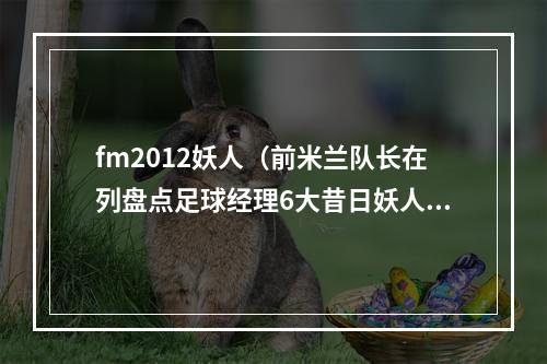 fm2012妖人（前米兰队长在列盘点足球经理6大昔日妖人）