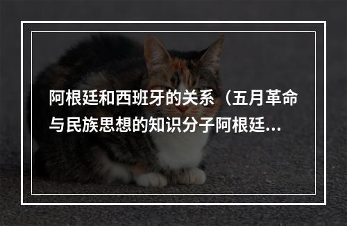 阿根廷和西班牙的关系（五月革命与民族思想的知识分子阿根廷与西班牙）