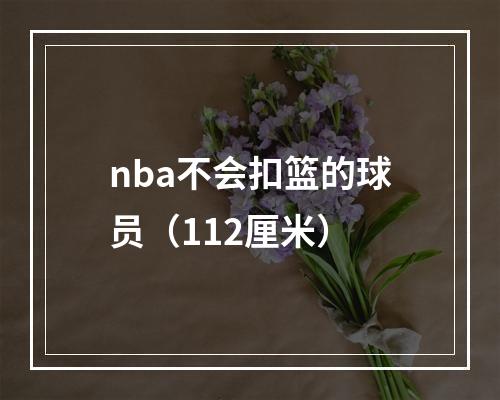 nba不会扣篮的球员（112厘米）