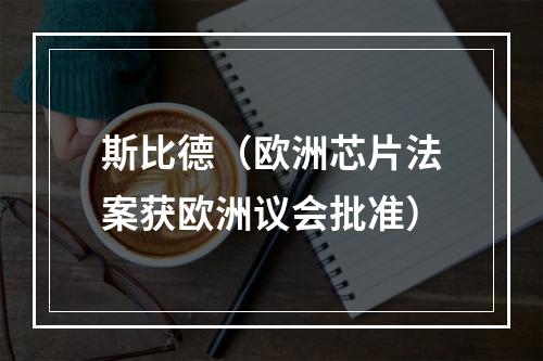 斯比德（欧洲芯片法案获欧洲议会批准）