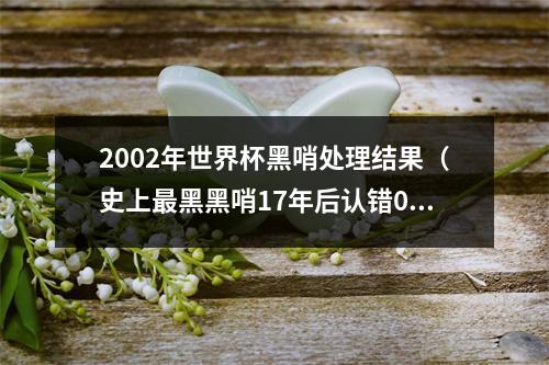 2002年世界杯黑哨处理结果（史上最黑黑哨17年后认错02年世界杯帮韩国淘汰意大利）