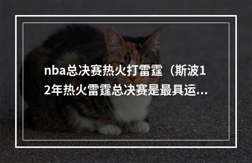 nba总决赛热火打雷霆（斯波12年热火雷霆总决赛是最具运动能力的 我们很快雷霆更快）