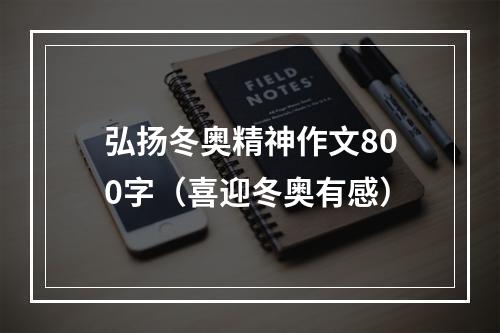 弘扬冬奥精神作文800字（喜迎冬奥有感）