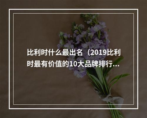 比利时什么最出名（2019比利时最有价值的10大品牌排行榜）