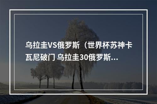 乌拉圭VS俄罗斯（世界杯苏神卡瓦尼破门 乌拉圭30俄罗斯头名出线）