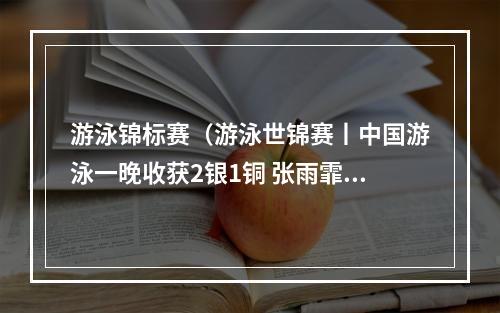 游泳锦标赛（游泳世锦赛丨中国游泳一晚收获2银1铜 张雨霏李冰洁双双打破亚洲纪录）