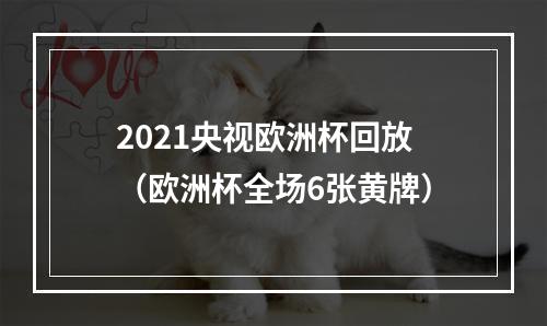 2021央视欧洲杯回放（欧洲杯全场6张黄牌）