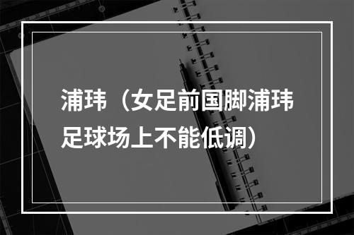 浦玮（女足前国脚浦玮足球场上不能低调）