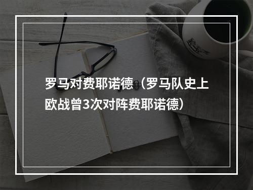 罗马对费耶诺德（罗马队史上欧战曾3次对阵费耶诺德）