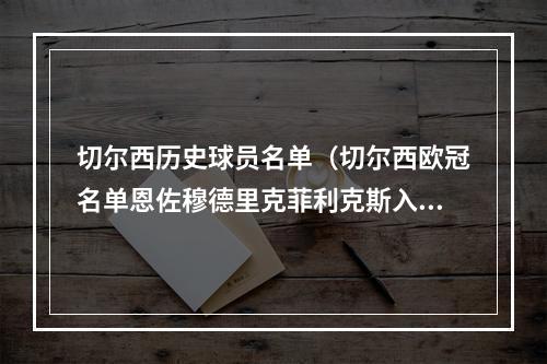 切尔西历史球员名单（切尔西欧冠名单恩佐穆德里克菲利克斯入选）