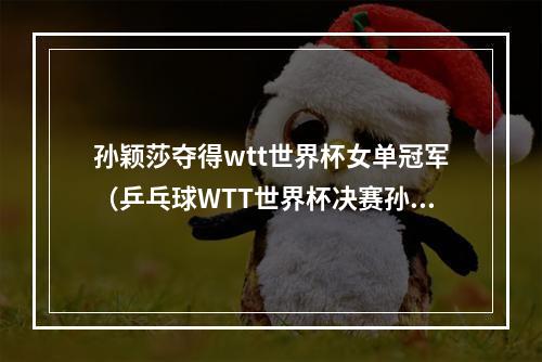 孙颖莎夺得wtt世界杯女单冠军（乒乓球WTT世界杯决赛孙颖莎女单夺冠）