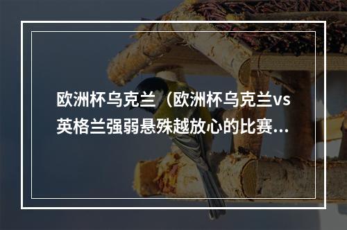 欧洲杯乌克兰（欧洲杯乌克兰vs英格兰强弱悬殊越放心的比赛可能越危险）