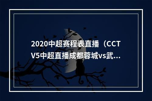 2020中超赛程表直播（CCTV5中超直播成都蓉城vs武汉三镇中文比赛全程高清视频）