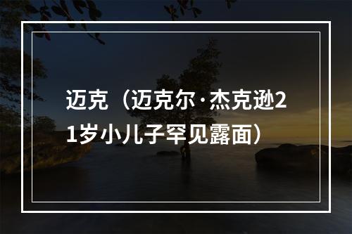 迈克（迈克尔·杰克逊21岁小儿子罕见露面）