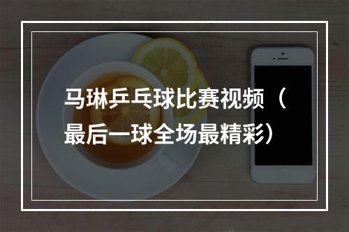 马琳乒乓球比赛视频（最后一球全场最精彩）