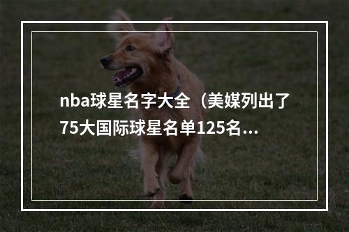 nba球星名字大全（美媒列出了75大国际球星名单125名）