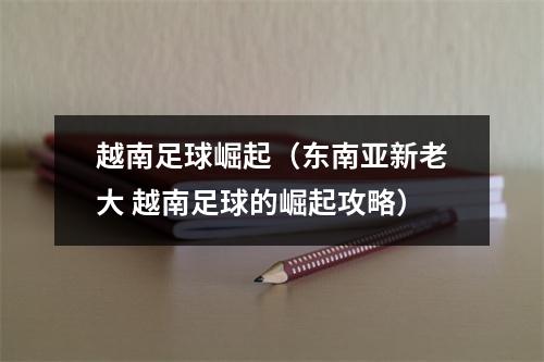 越南足球崛起（东南亚新老大 越南足球的崛起攻略）