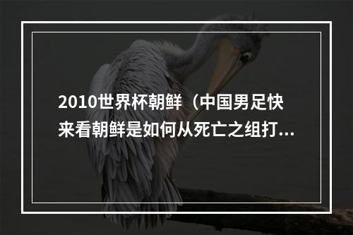 2010世界杯朝鲜（中国男足快来看朝鲜是如何从死亡之组打进世界杯的）