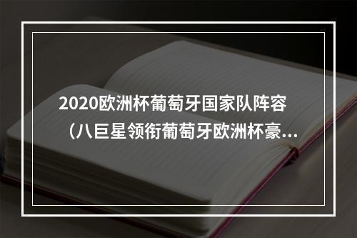 2020欧洲杯葡萄牙国家队阵容（八巨星领衔葡萄牙欧洲杯豪阵）