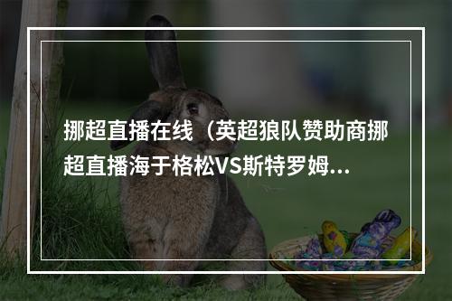 挪超直播在线（英超狼队赞助商挪超直播海于格松VS斯特罗姆加斯特）