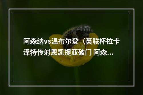 阿森纳vs温布尔登（英联杯拉卡泽特传射恩凯提亚破门 阿森纳30温布尔登晋级）