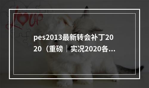 pes2013最新转会补丁2020（重磅｜实况2020各球队完整能力值曝光21升黑球员确认）