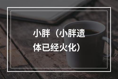 小胖（小胖遗体已经火化）