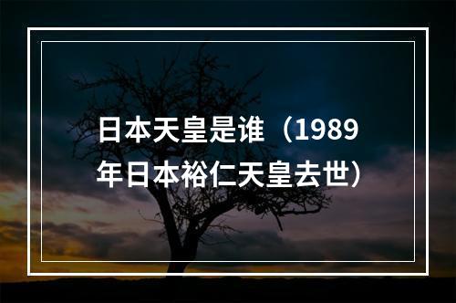 日本天皇是谁（1989年日本裕仁天皇去世）