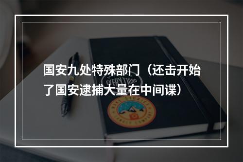 国安九处特殊部门（还击开始了国安逮捕大量在中间谍）