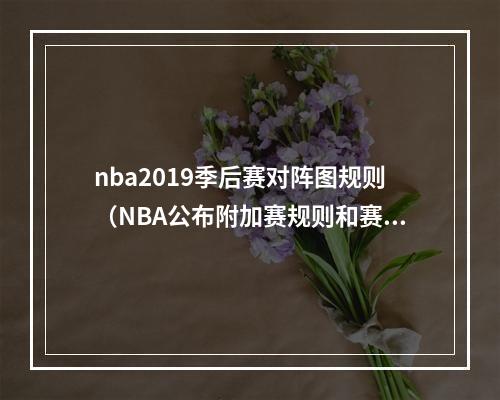 nba2019季后赛对阵图规则（NBA公布附加赛规则和赛程安排）