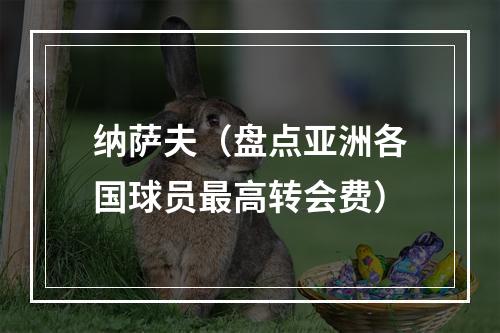 纳萨夫（盘点亚洲各国球员最高转会费）